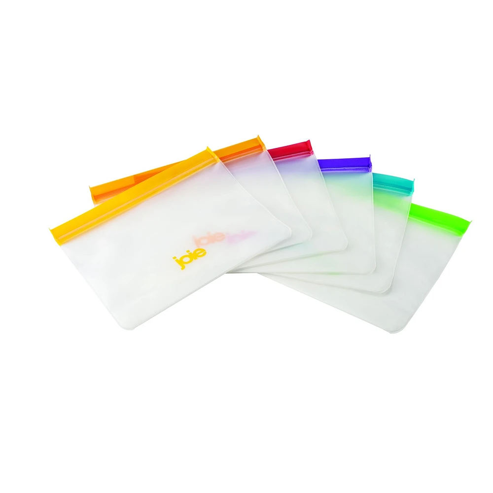 Sac réutilisables PEVA arc-en-ciel - 6 sacs 46.5 oz coleurs assorties