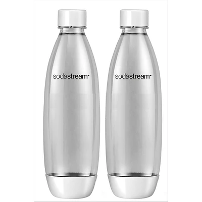 SodaStream 2-Pack White Fuse Carbonating Bottles - 1L