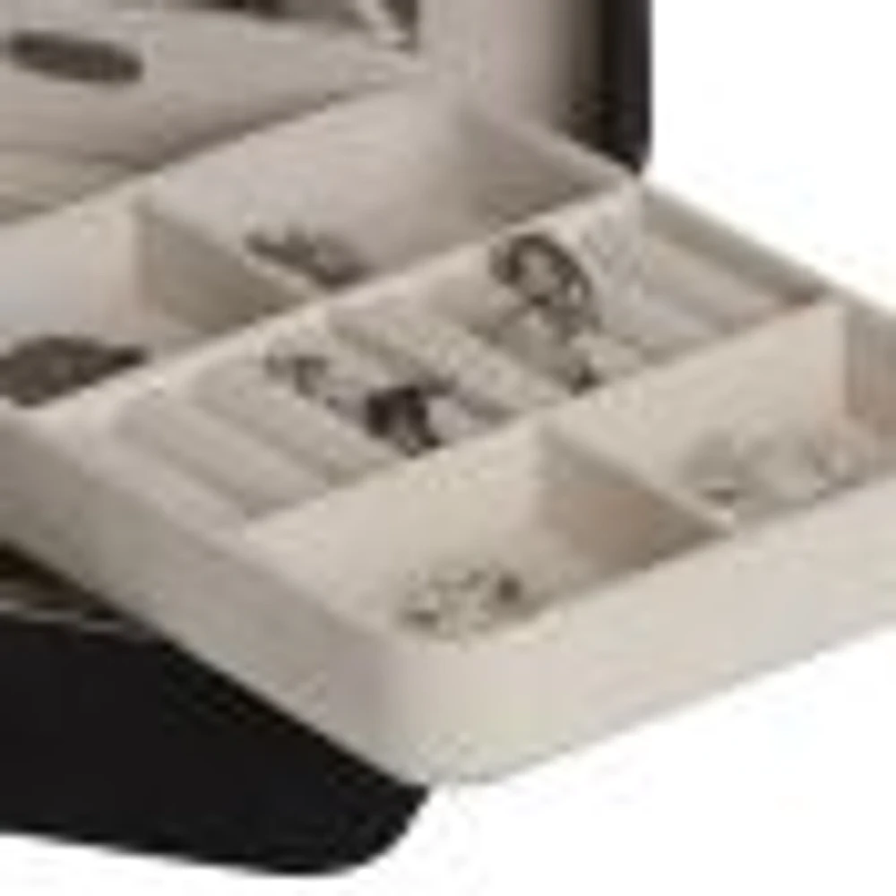 Mele and Co Giana Plush Fabric Fashion Jewellery Box