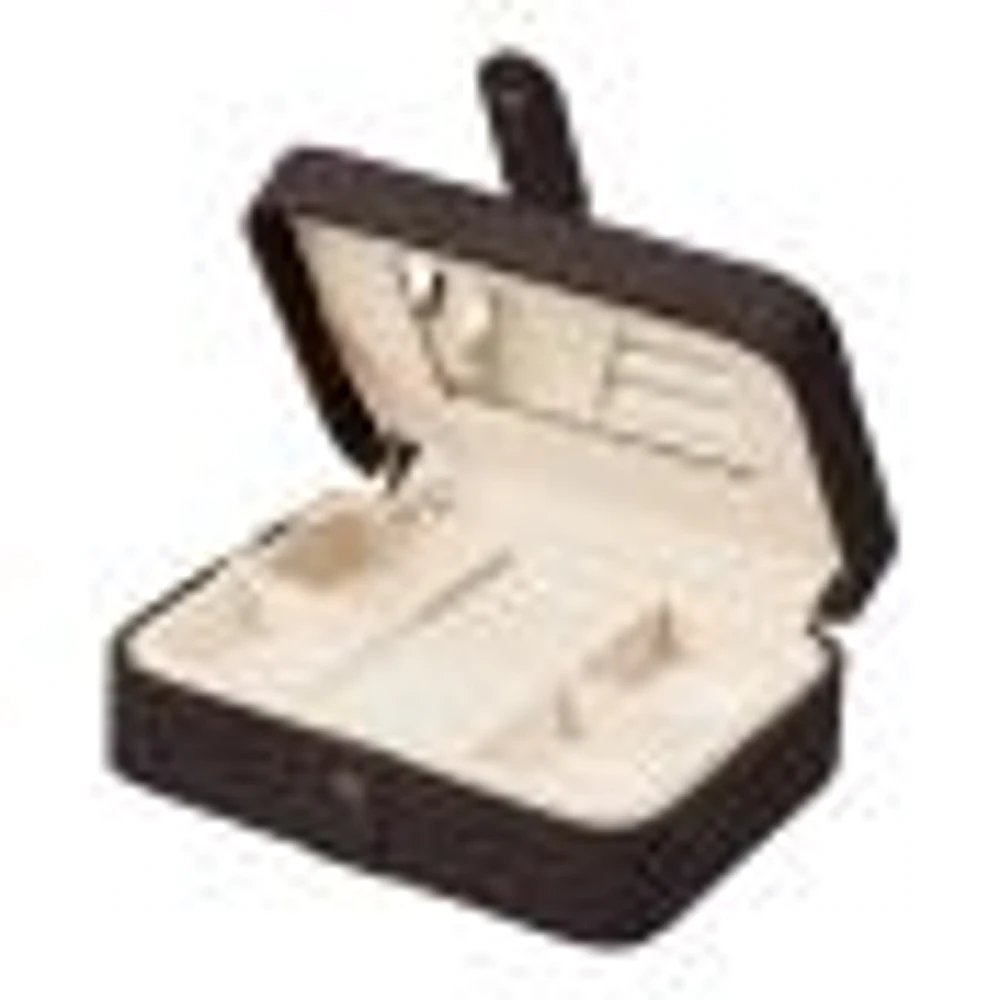 Mele and Co Giana Plush Fabric Fashion Jewellery Box