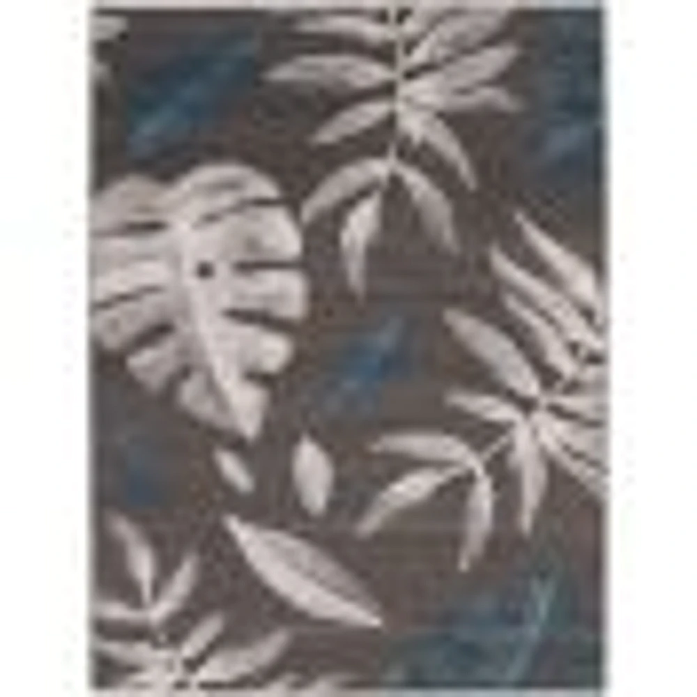 Feuilles Anthracite-Grey Rug