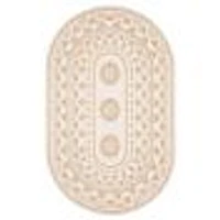 Finley tapis ovale contemporain taupe