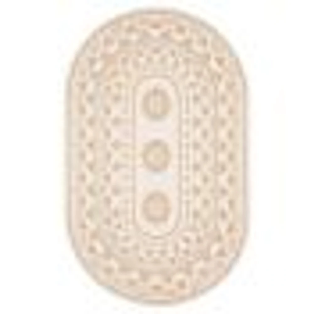 Finley tapis ovale contemporain taupe