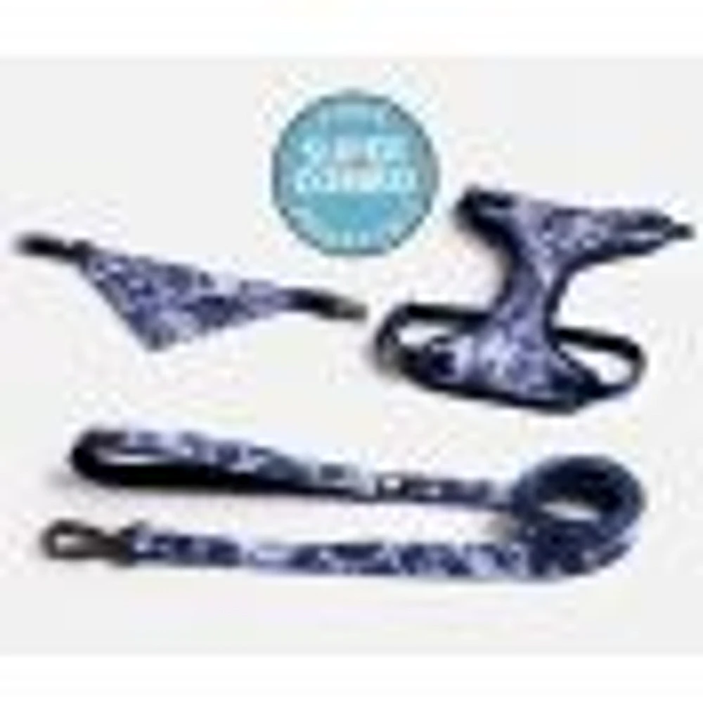 Dog's Collar, Leash and Harness Combo by SilverPaw - Blue Tie Dye