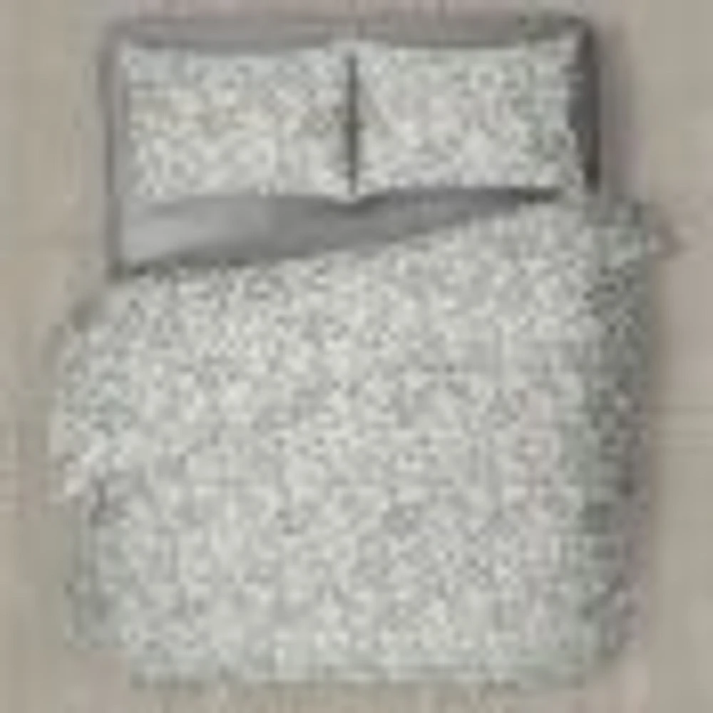 Chickadees Flannel Duvet Cover Set