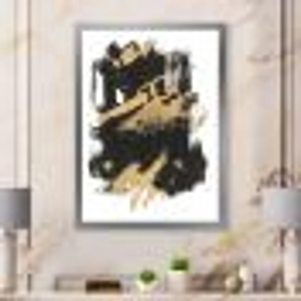 Gold and Black Drift I  Wall Art