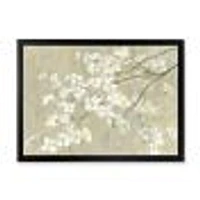 Dogwood Spring Neutral  Canvas Wall Art Print