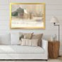 Winter on the Farm house  Canvas Art