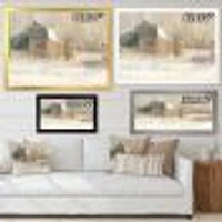Winter on the Farm house  Canvas Art