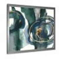 Indigo and Gold III  Canvas Wall Art Print
