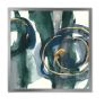Indigo and Gold III  Canvas Wall Art Print