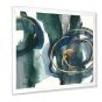 Indigo and Gold III  Canvas Wall Art Print