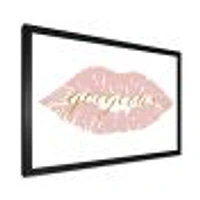 Fashion Glam Lips on Gold II  Wall Art