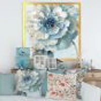 Indigold Watercolour Flower II  Canvas Wall Art Print