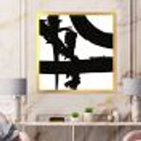 Black and White Crossing Paths I Canvas