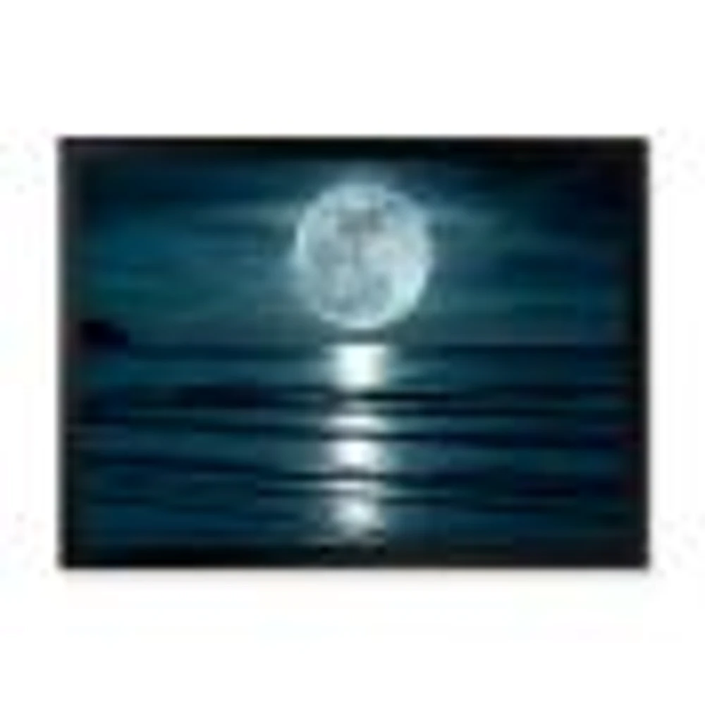 Super Moon Over The Sea I  Wall Art