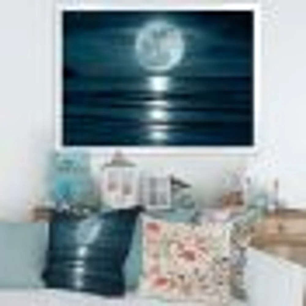 Super Moon Over The Sea I  Wall Art
