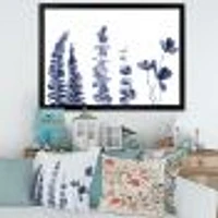 Navy Blue Eucalyptus I Wall Art