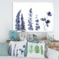 Navy Blue Eucalyptus I Wall Art