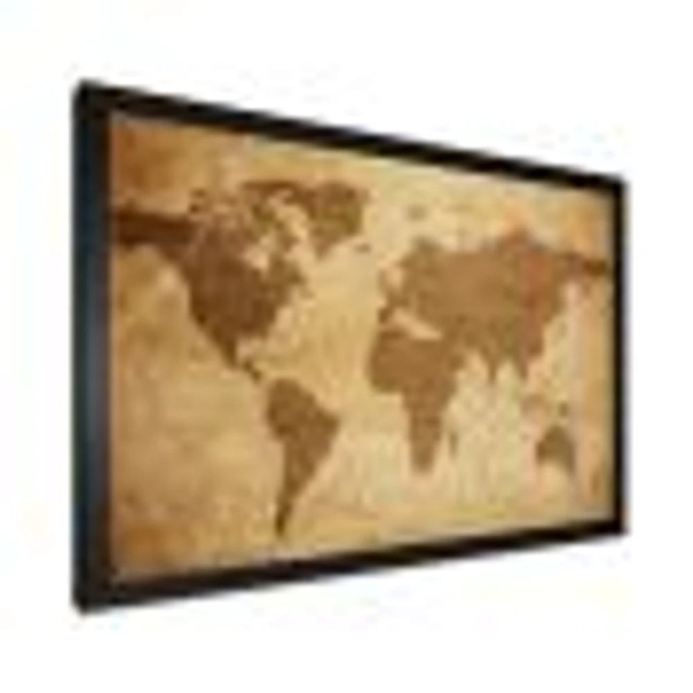 Ancient Map of The World V Canvas Wall Art