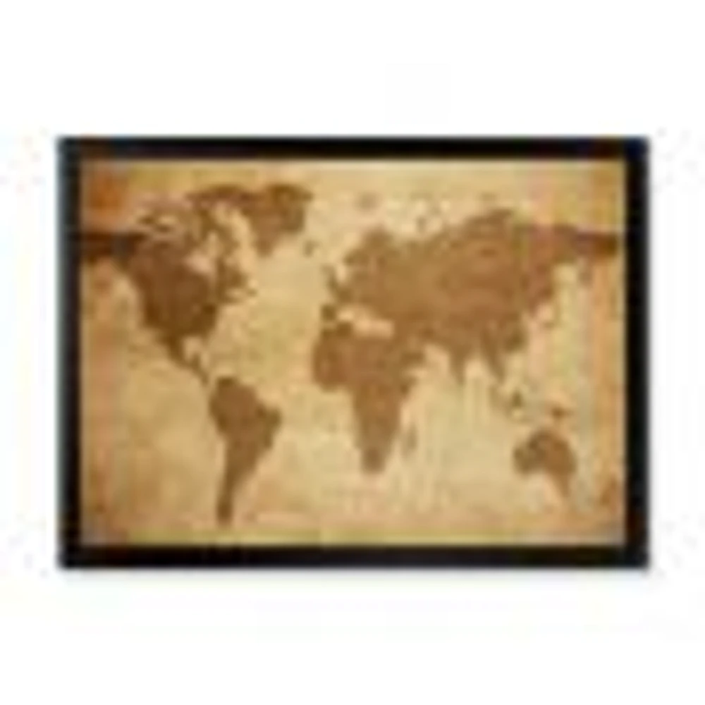 Ancient Map of The World V Canvas Wall Art