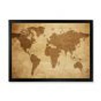 Ancient Map of The World V Canvas Wall Art