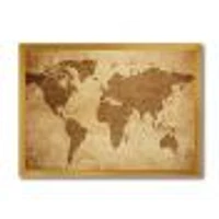 Ancient Map of The World V Canvas Wall Art