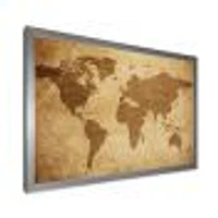 Ancient Map of The World V Canvas Wall Art