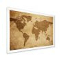 Ancient Map of The World V Canvas Wall Art