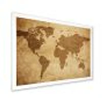 Ancient Map of The World V Canvas Wall Art