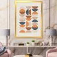 Abstract Sun and Moon S Blue Orange  Wall Art