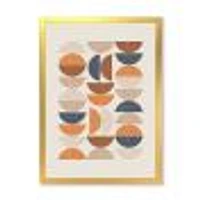Abstract Sun and Moon S Blue Orange  Wall Art