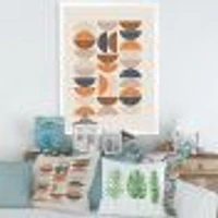 Abstract Sun and Moon S Blue Orange  Wall Art