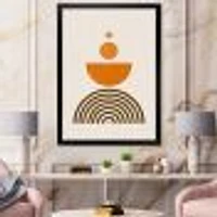 Abstract Rainbow Sun and Moon Earth Tones V  Wall Art