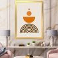 Abstract Rainbow Sun and Moon Earth Tones V  Wall Art