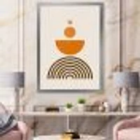 Abstract Rainbow Sun and Moon Earth Tones V  Wall Art