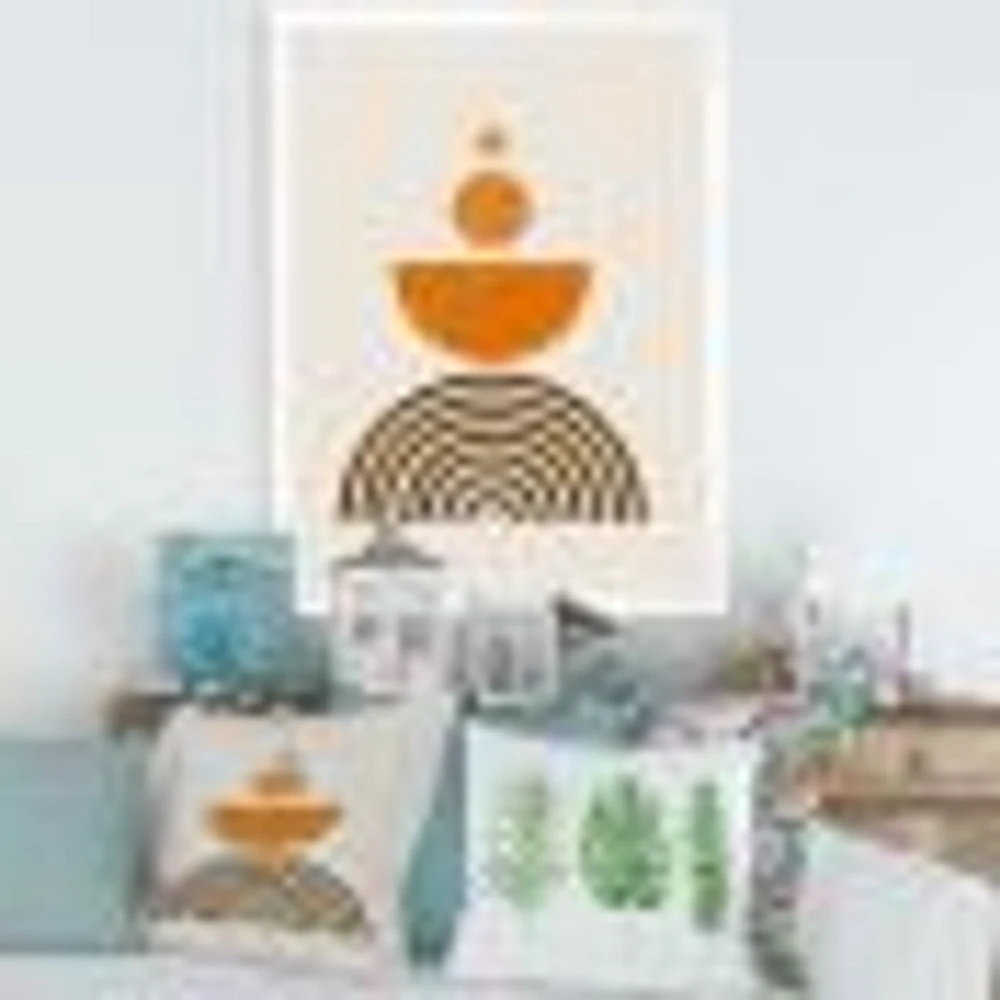 Abstract Rainbow Sun and Moon Earth Tones V  Wall Art