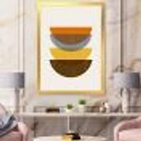 Abstract Geometric Moon Earth Tones  Wall Art