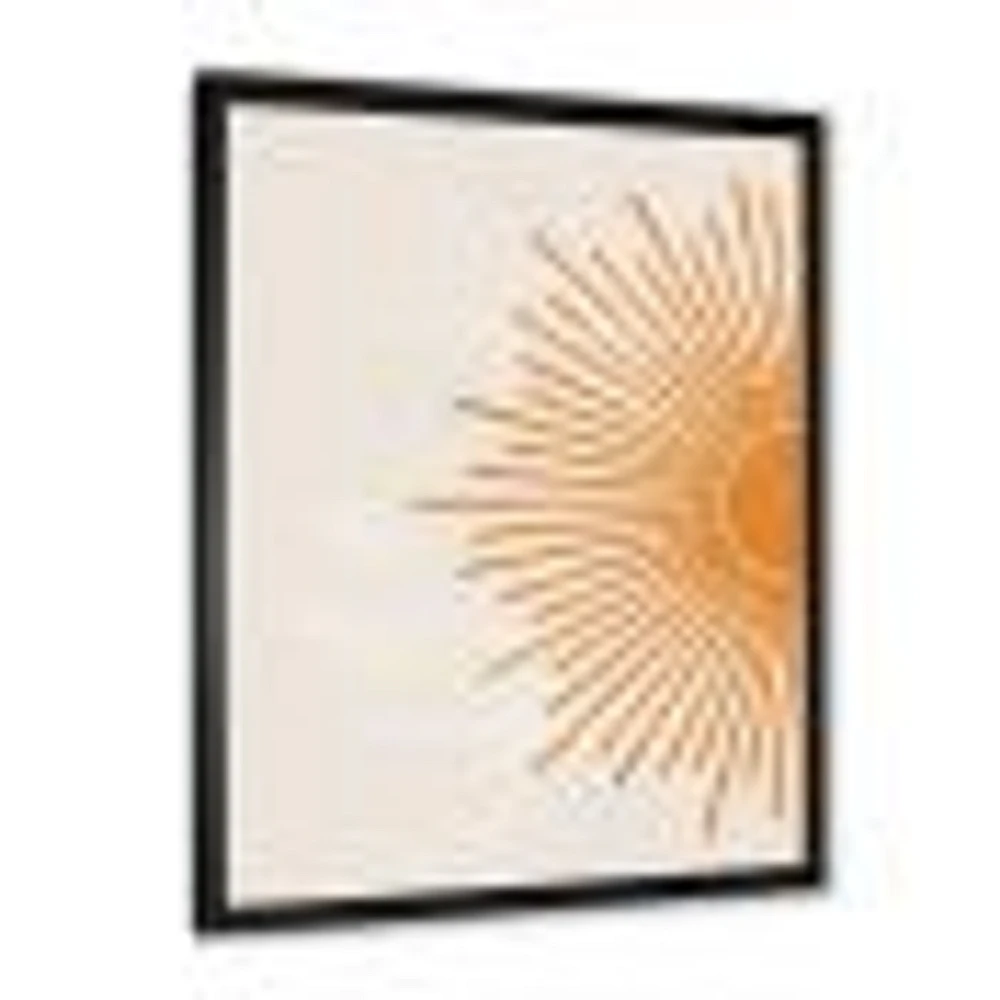 Orange Sun Print I  Canvas Wall Art