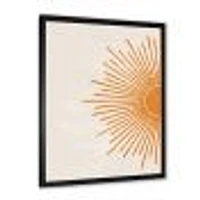 Orange Sun Print I  Canvas Wall Art
