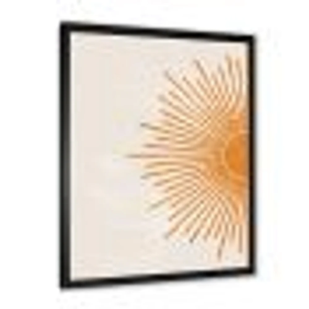 Orange Sun Print I  Canvas Wall Art