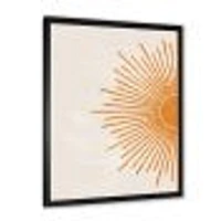 Orange Sun Print I  Canvas Wall Art