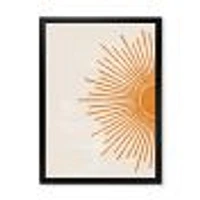 Orange Sun Print I  Canvas Wall Art