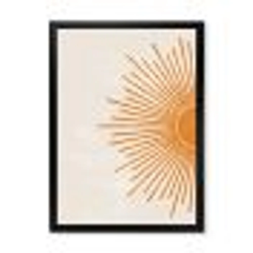 Orange Sun Print I  Canvas Wall Art