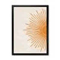 Orange Sun Print I  Canvas Wall Art