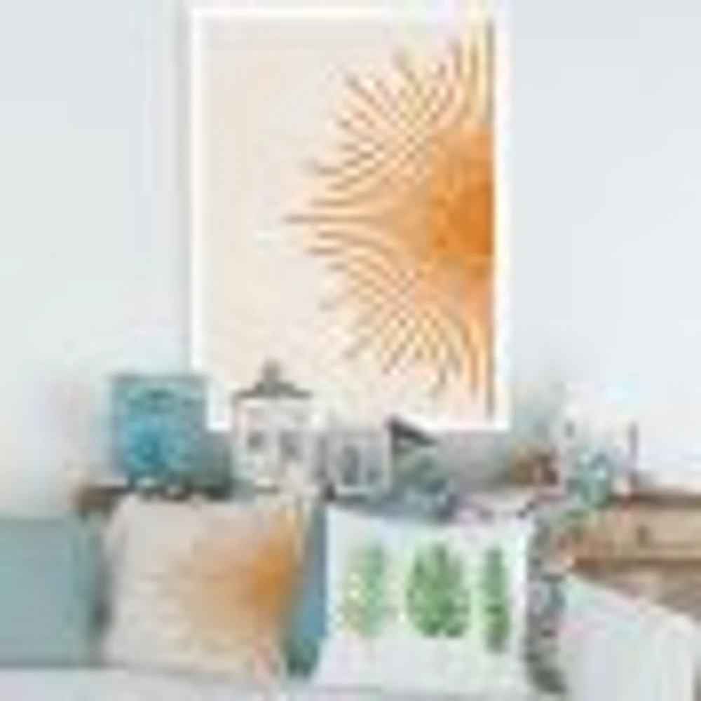 Orange Sun Print I  Canvas Wall Art