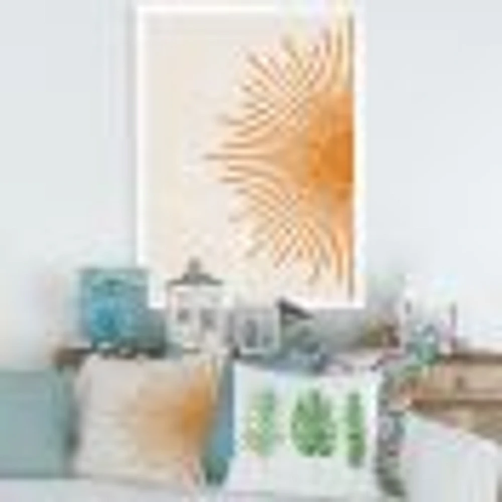Orange Sun Print I  Canvas Wall Art