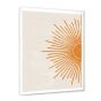 Orange Sun Print I  Canvas Wall Art