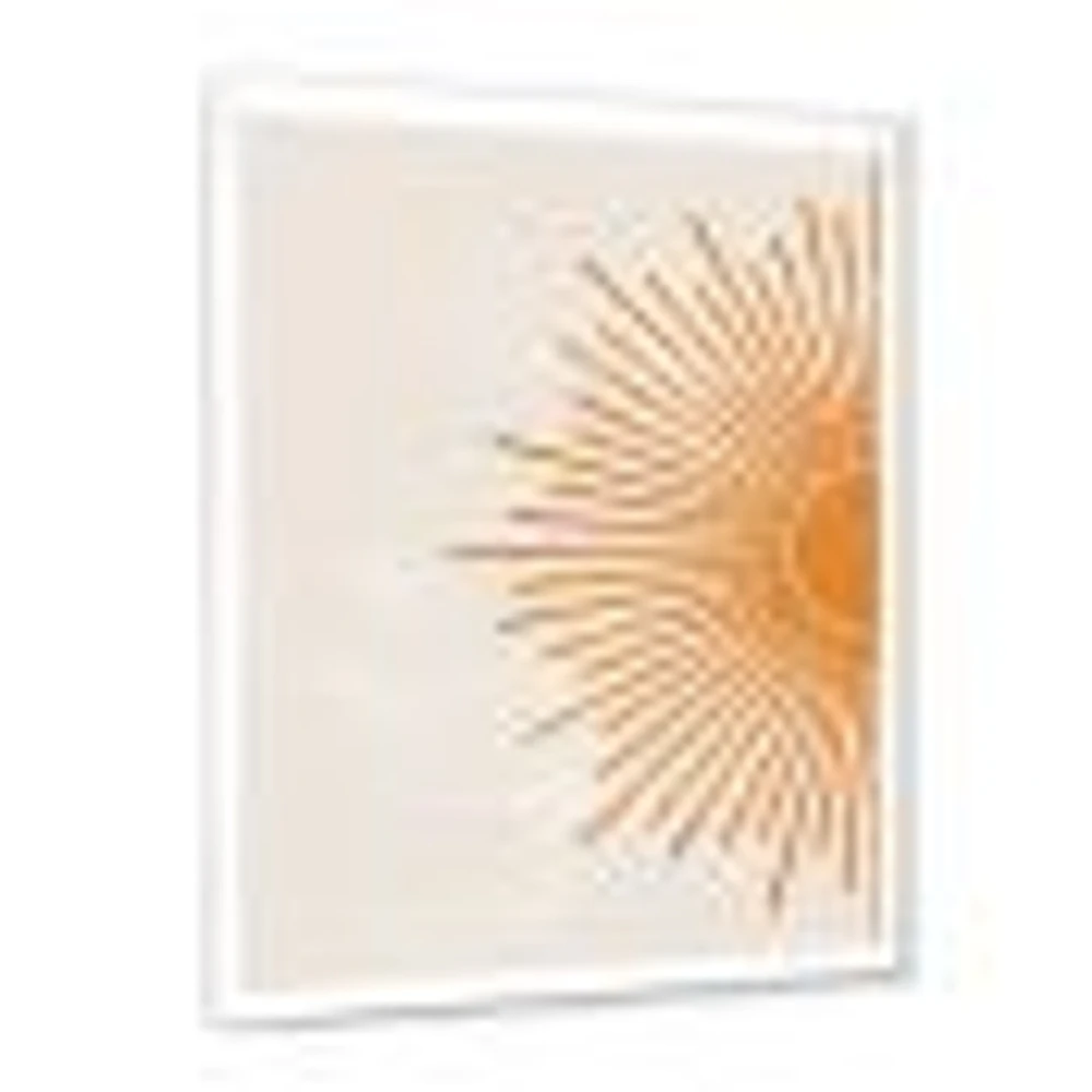 Orange Sun Print I  Canvas Wall Art