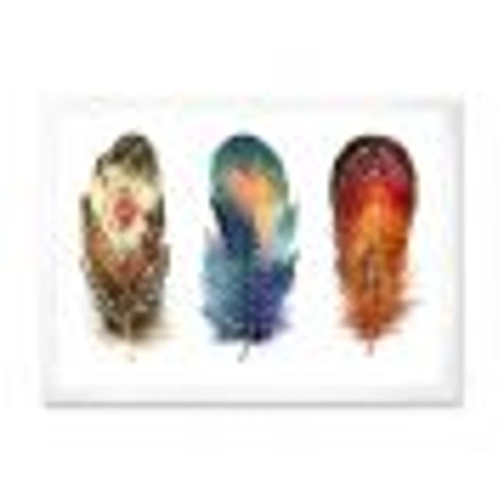 Colourful Boho Feather Set IX  Wall Art